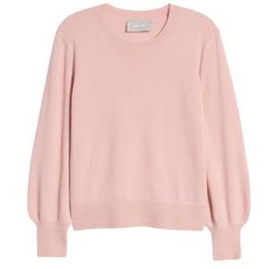 Everlane Cashmere Lantern Sweater Pink XL NWT